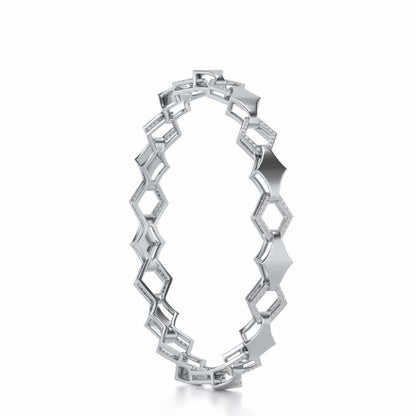 The Beats Silver Bangles - White Gold - Image 3