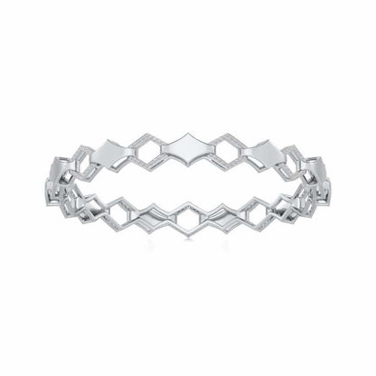 The Beats Silver Bangles - White Gold - Image 4
