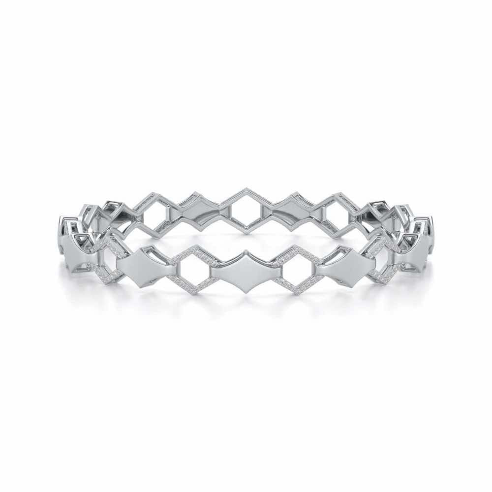 The Beats Silver Bangles - White Gold - Image 5