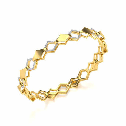 The Beats Silver Bangles - Yellow Gold - Image 1
