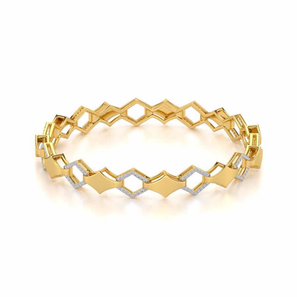 The Beats Silver Bangles - Yellow Gold - Image 2