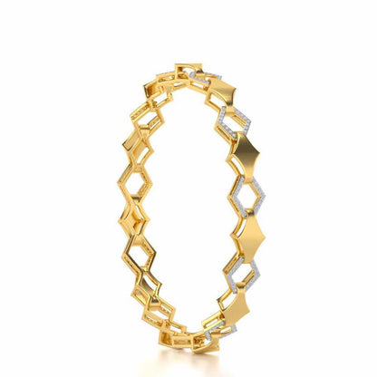 The Beats Silver Bangles - Yellow Gold - Image 3