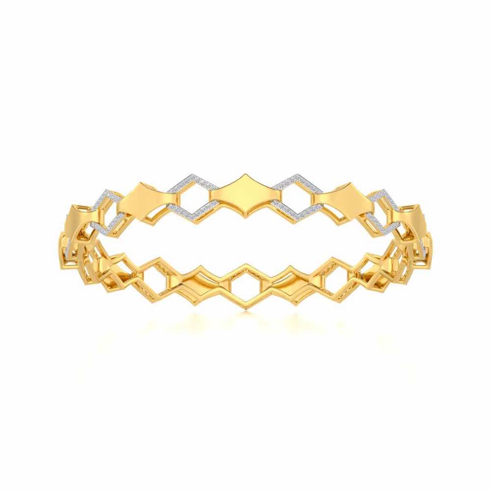 The Beats Silver Bangles - Yellow Gold - Image 4