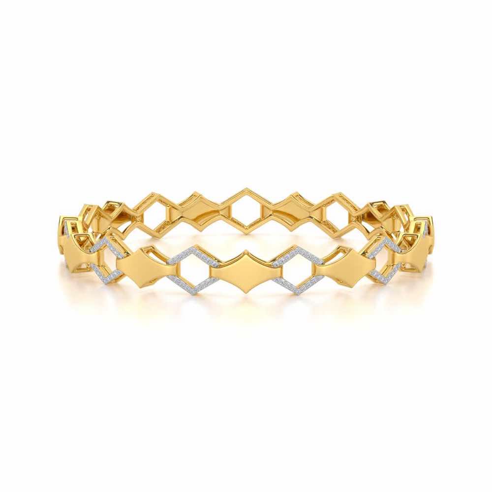 The Beats Silver Bangles - Yellow Gold - Image 5