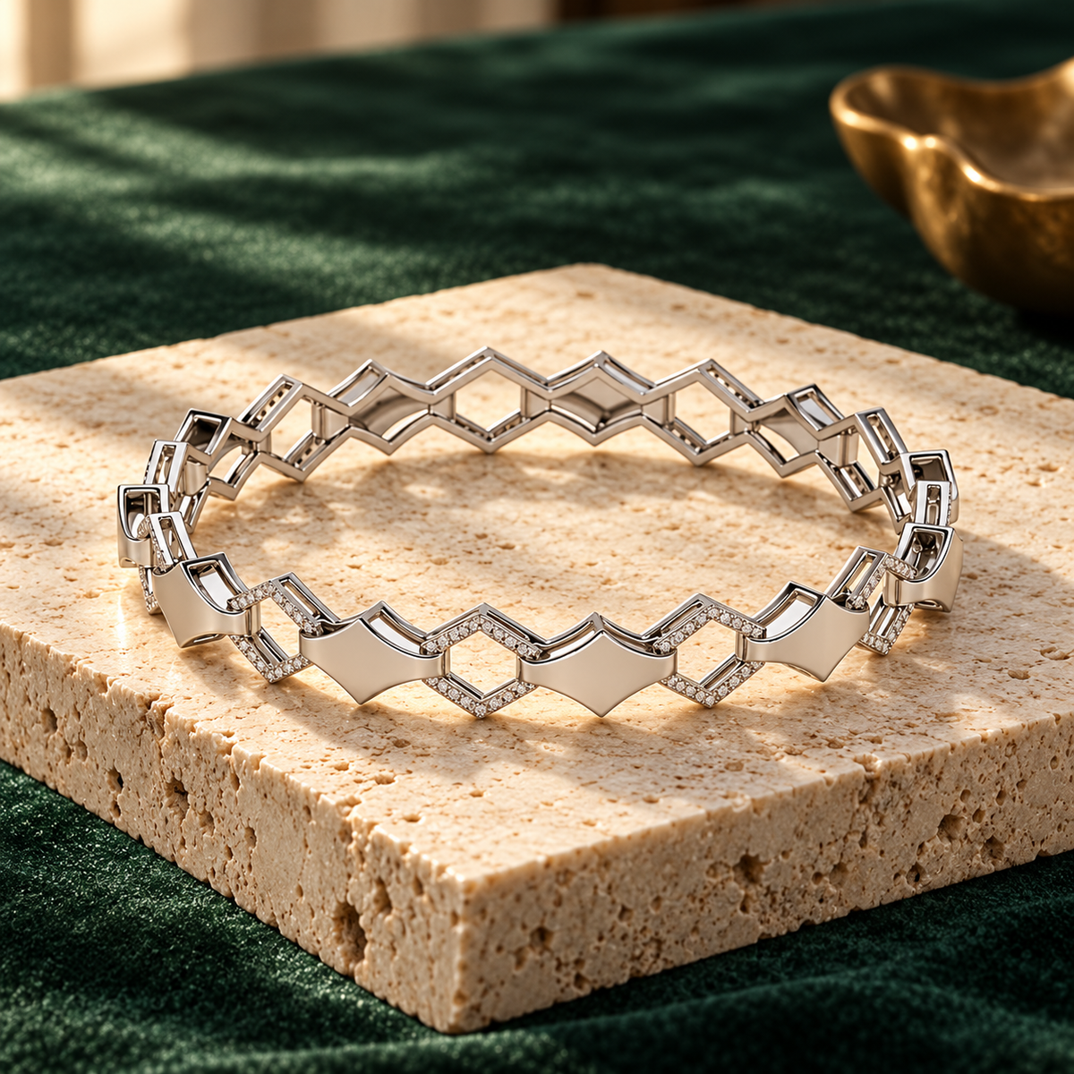 The Beats Silver Bangles - White Gold - Editorial Aesthetic