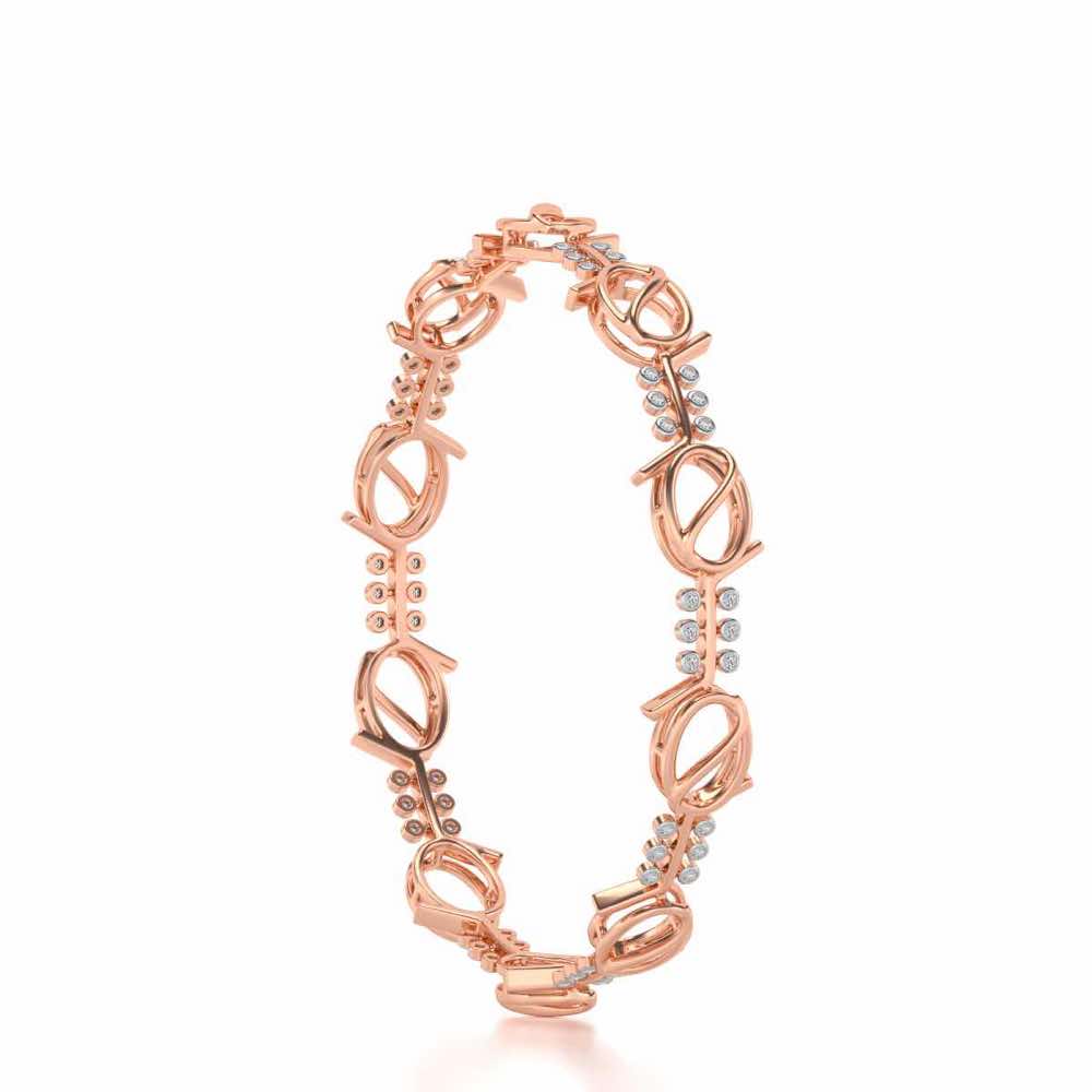 The Circuit Silver Bangles - Rose Gold - Image 3