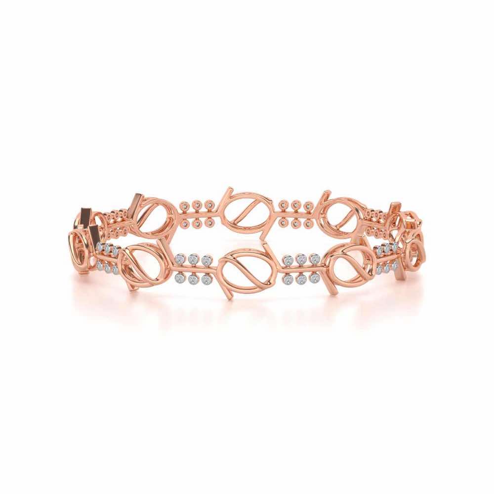 The Circuit Silver Bangles - Rose Gold - Image 4