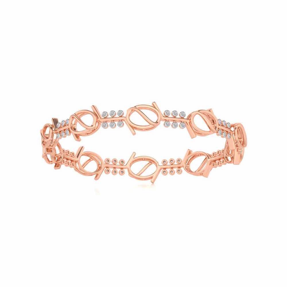 The Circuit Silver Bangles - Rose Gold - Image 5