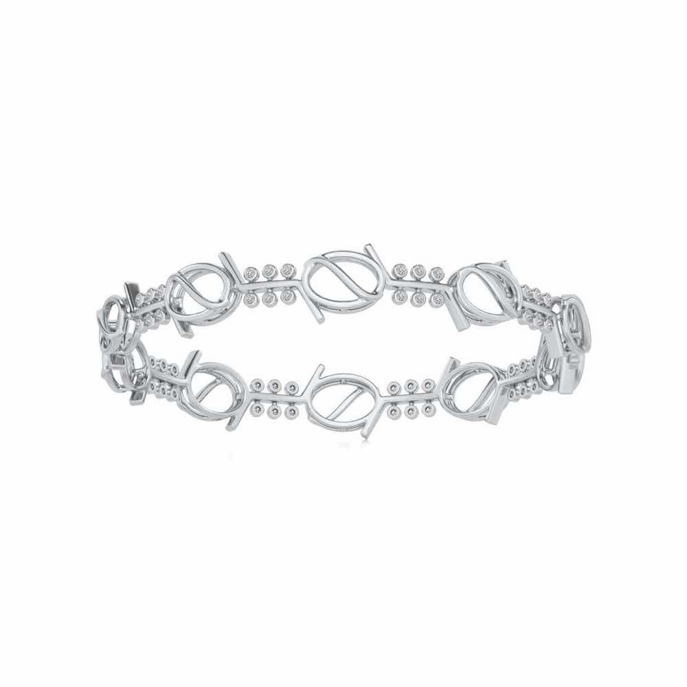 The Circuit Silver Bangles - White Gold - Image 5