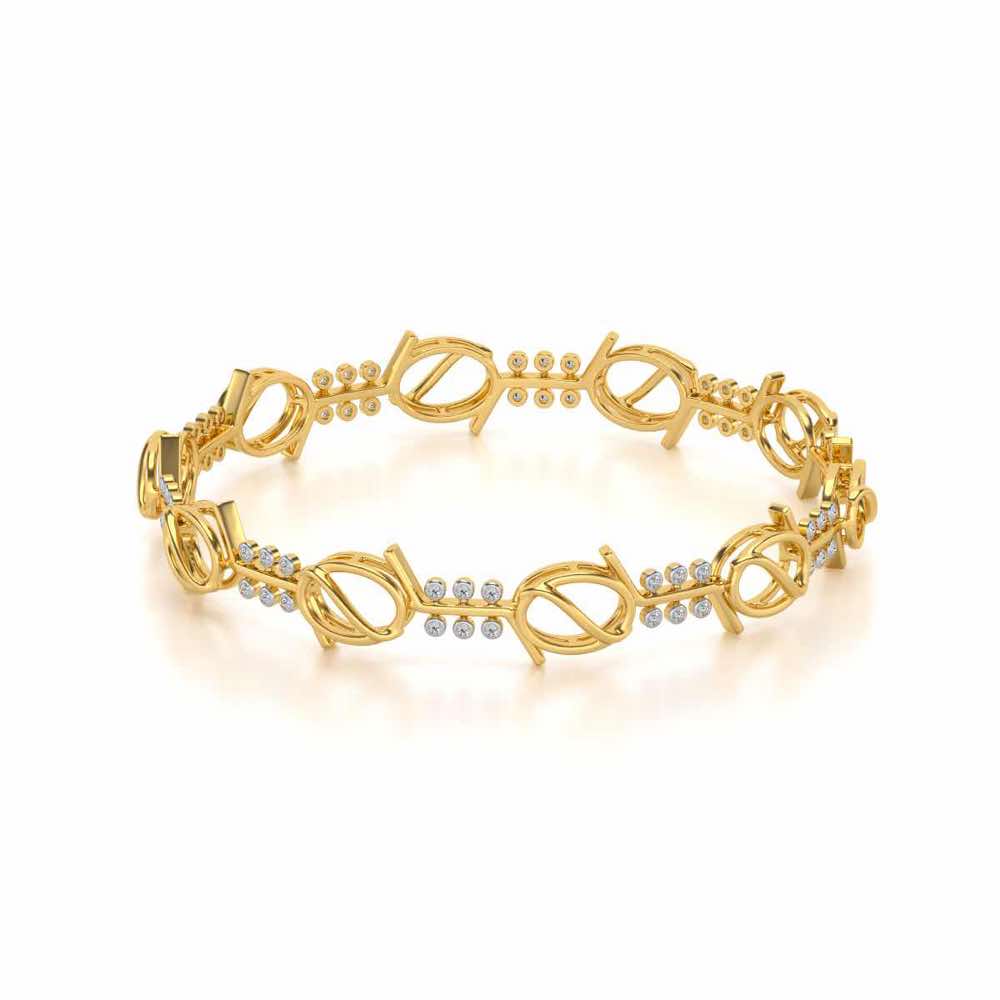 The Circuit Silver Bangles - Yellow Gold - Image 2