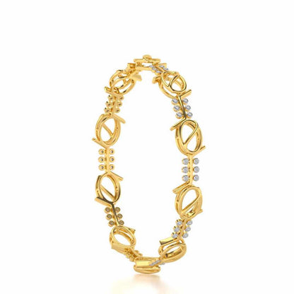 The Circuit Silver Bangles - Yellow Gold - Image 3