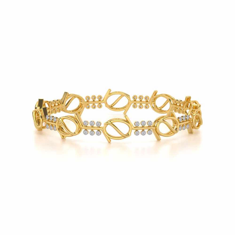 The Circuit Silver Bangles - Yellow Gold - Image 4
