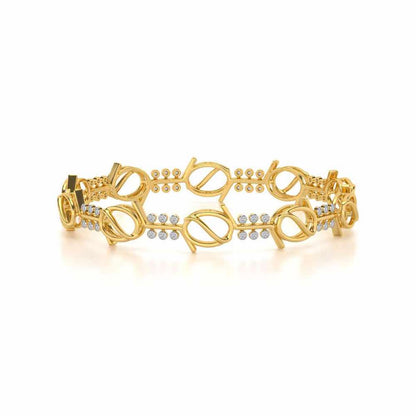 The Circuit Silver Bangles - Yellow Gold - Image 4