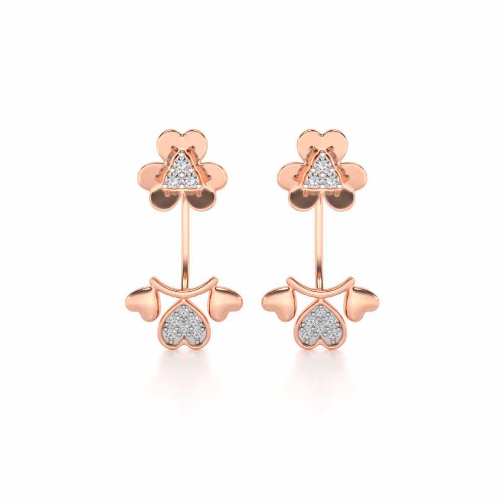 The Hearty Hanging Earring - Rose Gold - Image 1