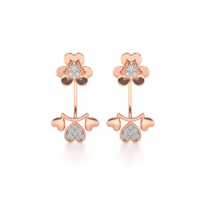 The Hearty Hanging Earring - Rose Gold - Image 1