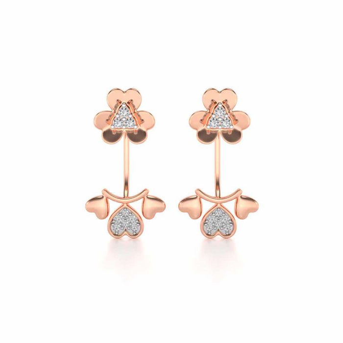 The Hearty Hanging Earring - Rose Gold - Image 1