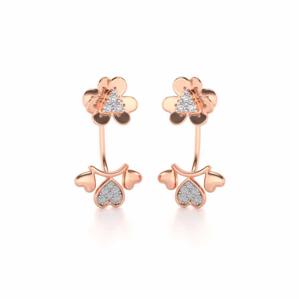 The Hearty Hanging Earring - Rose Gold - Image 2