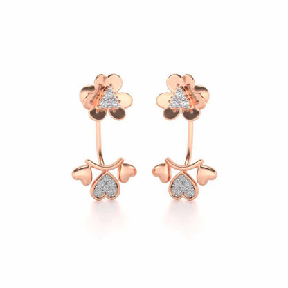 The Hearty Hanging Earring - Rose Gold - Image 2