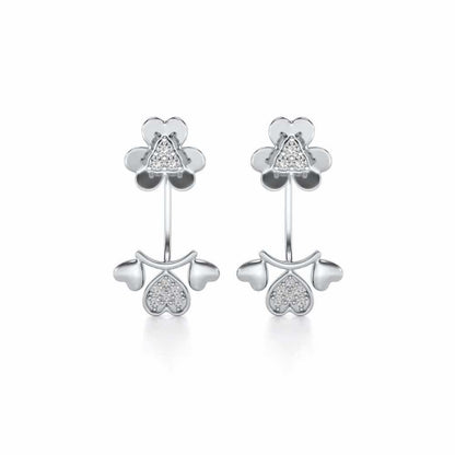 The Hearty Hanging Earring - White Gold - Image 1