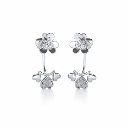 The Hearty Hanging Earring - White Gold - Image 2