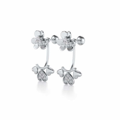 The Hearty Hanging Earring - White Gold - Image 3