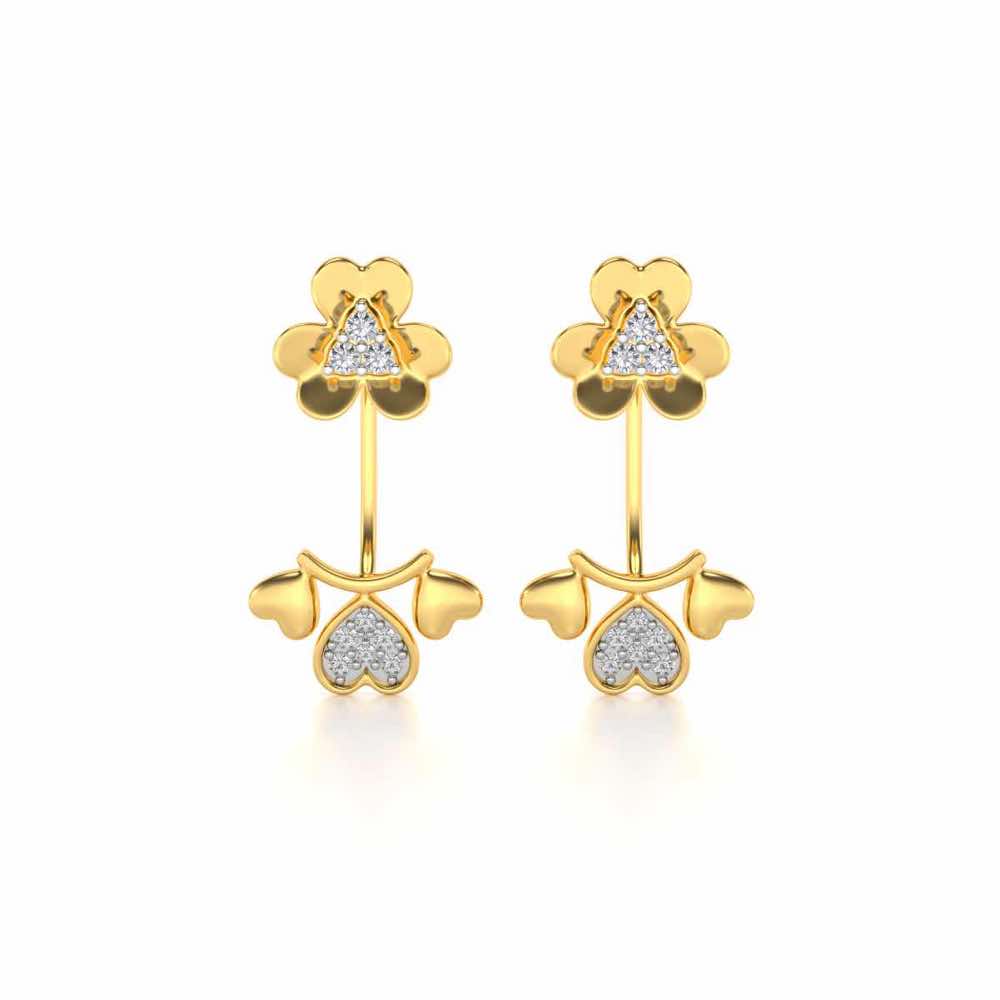 The Hearty Hanging Earring - Yellow Gold - Image 1