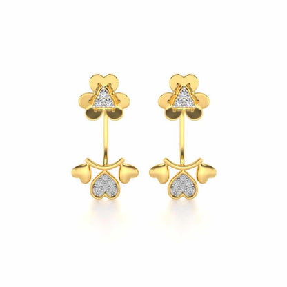 The Hearty Hanging Earring - Yellow Gold - Image 1