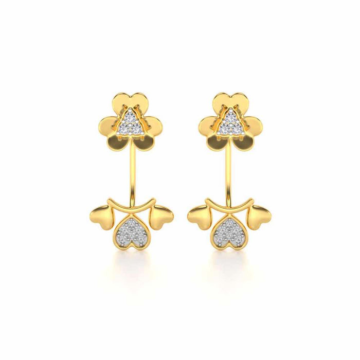 The Hearty Hanging Earring - Yellow Gold - Image 1
