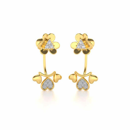 The Hearty Hanging Earring - Yellow Gold - Image 2