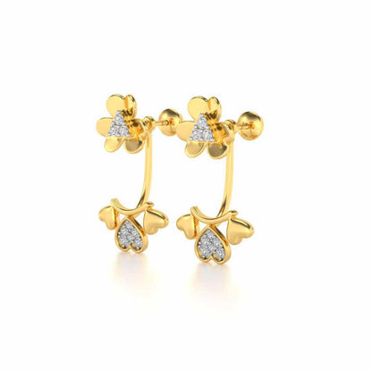 The Hearty Hanging Earring - Yellow Gold - Image 3