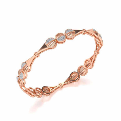 The Vibes Silver Bangles - Rose Gold - Image 1