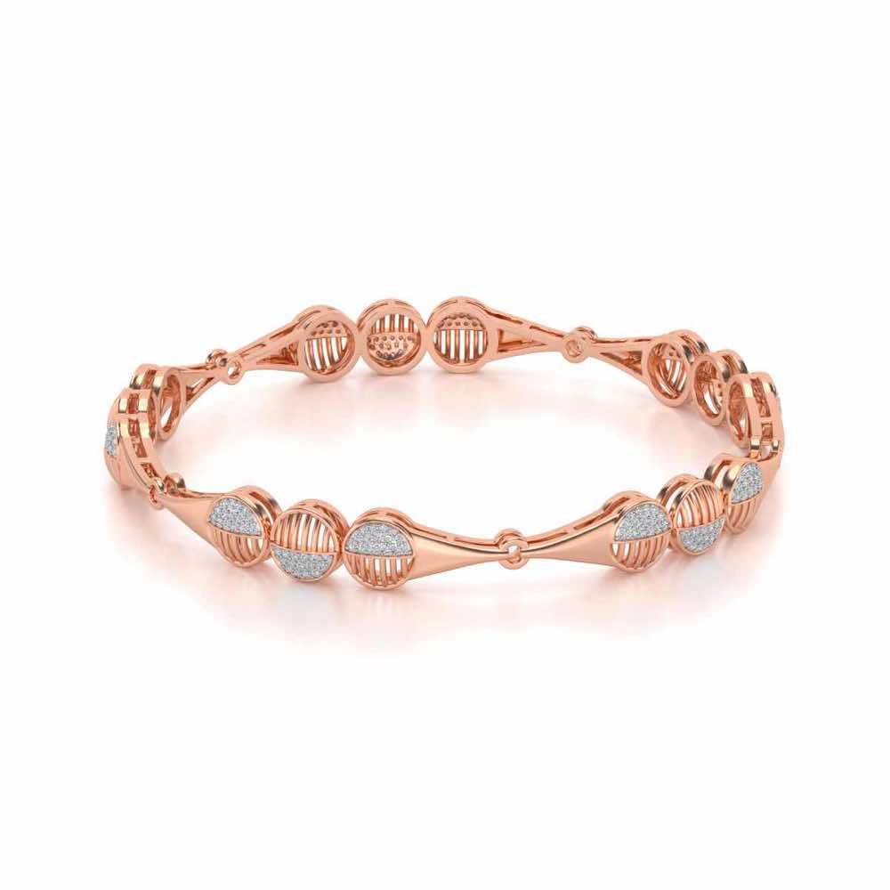 The Vibes Silver Bangles - Rose Gold - Image 2