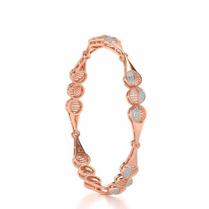 The Vibes Silver Bangles - Rose Gold - Image 3