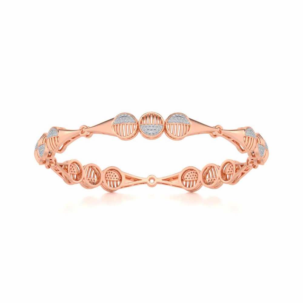 The Vibes Silver Bangles - Rose Gold - Image 4