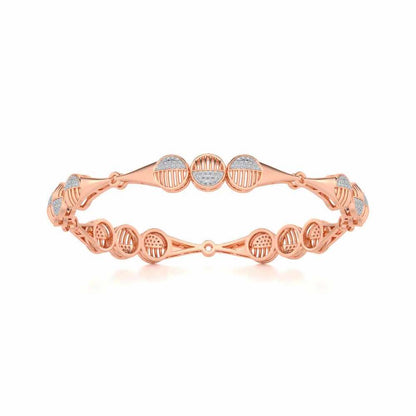 The Vibes Silver Bangles - Rose Gold - Image 4