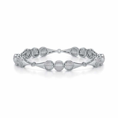 The Vibes Silver Bangles - White Gold - Image 5