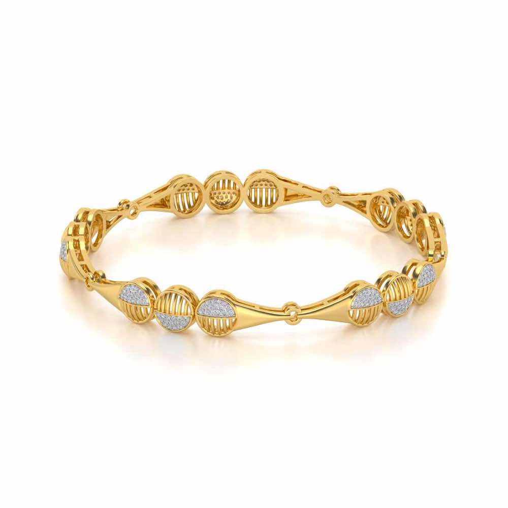 The Vibes Silver Bangles - Yellow Gold - Image 2