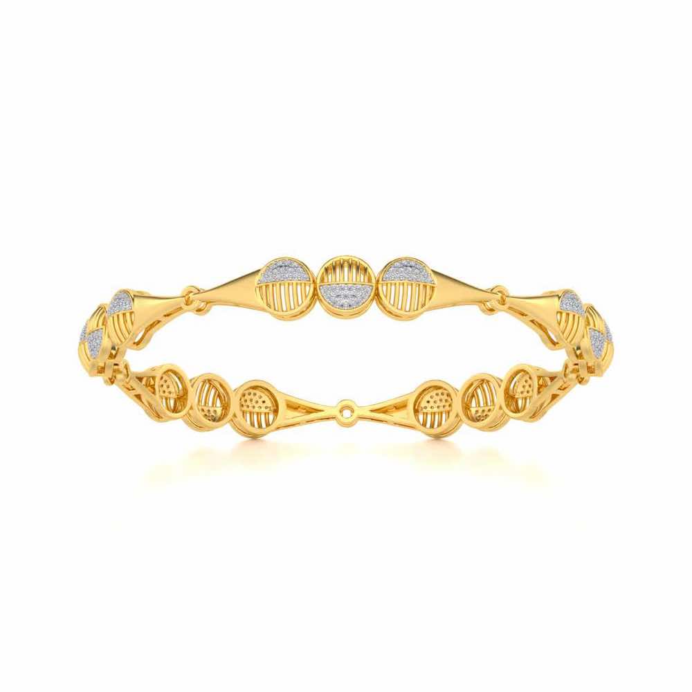 The Vibes Silver Bangles - Yellow Gold - Image 4