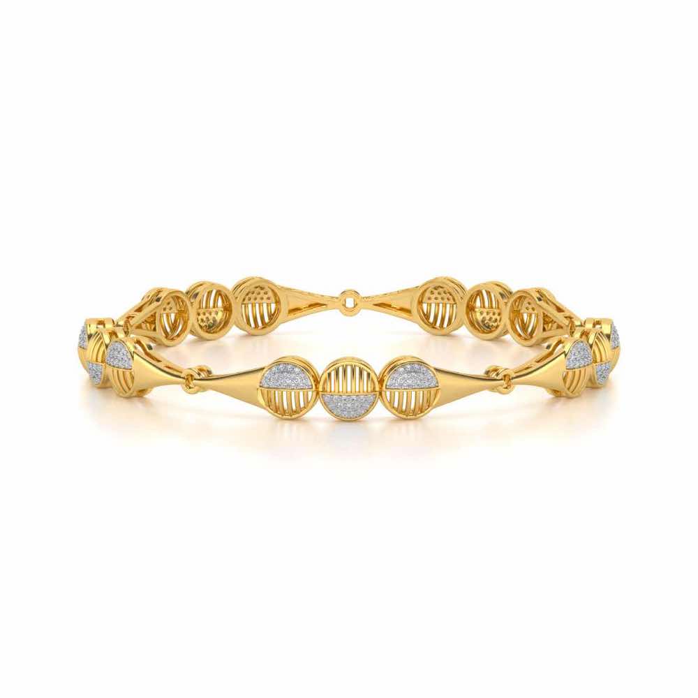 The Vibes Silver Bangles - Yellow Gold - Image 5
