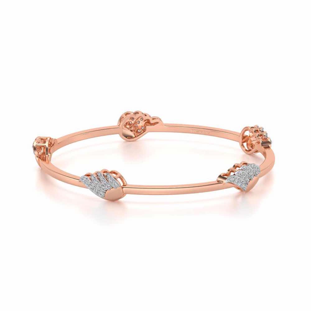 The Vice Silver Bangles - Rose Gold - Image 2