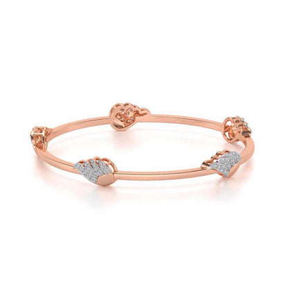 The Vice Silver Bangles - Rose Gold - Image 2
