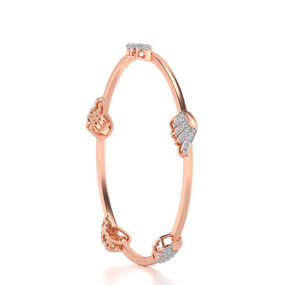 The Vice Silver Bangles - Rose Gold - Image 3