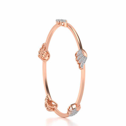 The Vice Silver Bangles - Rose Gold - Image 3