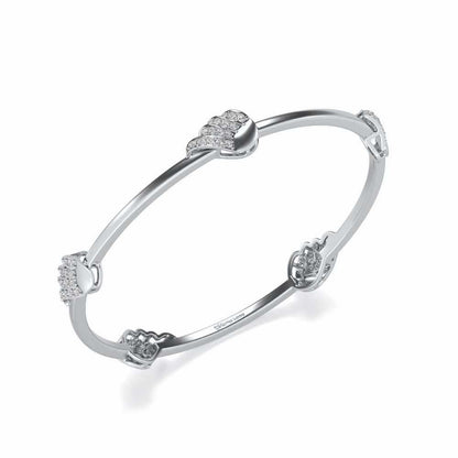 The Vice Silver Bangles - White Gold - Image 1