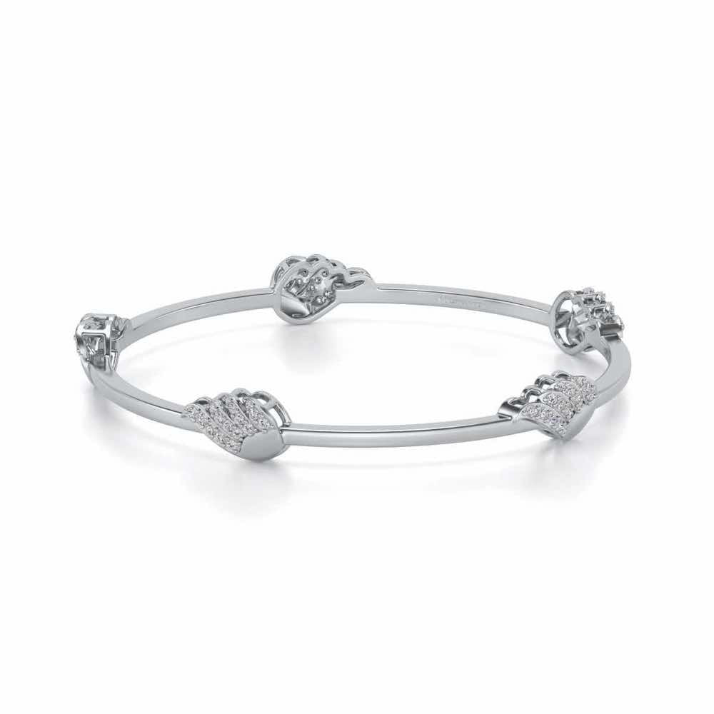 The Vice Silver Bangles - White Gold - Image 2