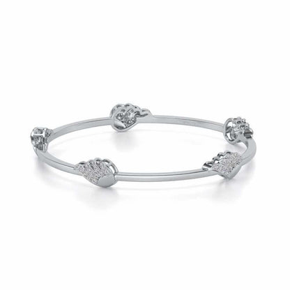 The Vice Silver Bangles - White Gold - Image 2