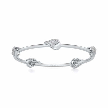 The Vice Silver Bangles - White Gold - Image 4