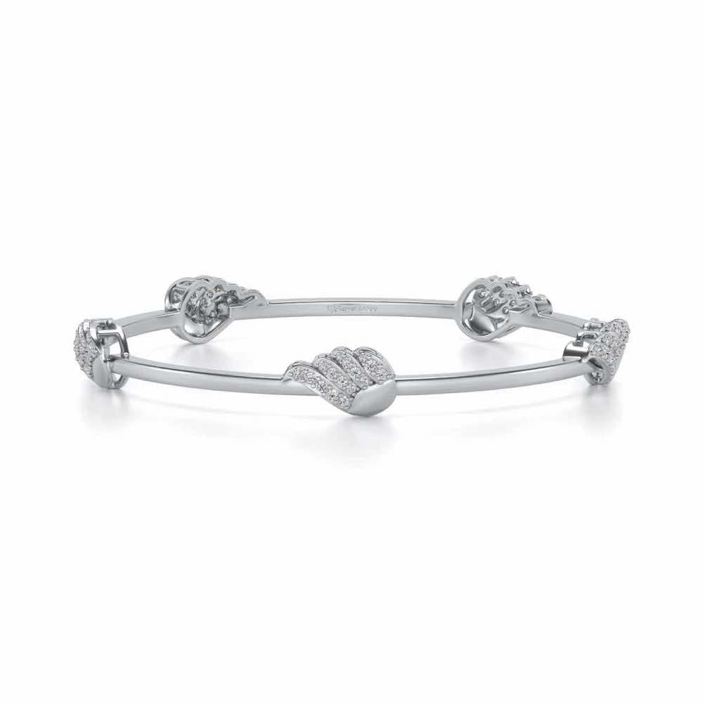 The Vice Silver Bangles - White Gold - Image 5