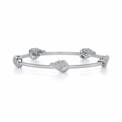 The Vice Silver Bangles - White Gold - Image 5