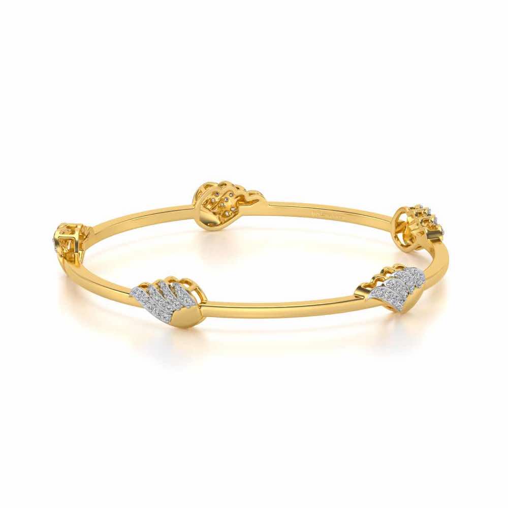 The Vice Silver Bangles - Yellow Gold - Image 2